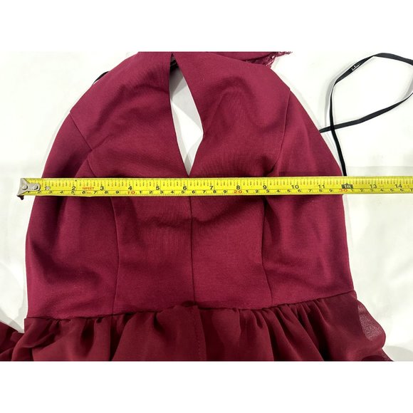 LULUS Women's Burgundy Long Dress SMALL - Picture 5 of 6